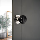 Spira Brass - Ebony Bun Rim/Mortice Door Knob  - Polished Nickel - SB2120PN - Choice Handles