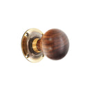 Spira Brass - Rosewood Bun Rim/Mortice Door Knob  - Aged Brass - SB2121AB - Choice Handles