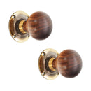 Spira Brass - Rosewood Bun Rim/Mortice Door Knob  - Aged Brass - SB2121AB - Choice Handles