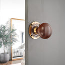 Spira Brass - Rosewood Bun Rim/Mortice Door Knob  - Aged Brass - SB2121AB - Choice Handles