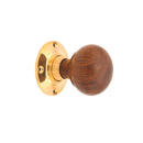 Spira Brass - Rosewood Bun Rim/Mortice Door Knob  - Polished Brass - SB2121PB - Choice Handles