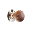 Spira Brass - Rosewood Bun Rim/Mortice Door Knob  - Polished Nickel - SB2121PN - Choice Handles