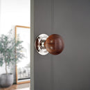 Spira Brass - Rosewood Bun Rim/Mortice Door Knob  - Polished Nickel - SB2121PN - Choice Handles