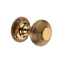 Spira Brass - Beehive Door Knob 55mm  - Aged Brass - SB2122AB - Choice Handles