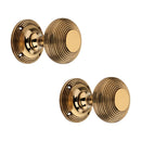 Spira Brass - Beehive Door Knob 55mm  - Aged Brass - SB2122AB - Choice Handles