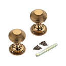 Spira Brass - Beehive Door Knob 55mm  - Aged Brass - SB2122AB - Choice Handles