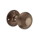 Spira Brass - Beehive Door Knob 55mm  - Antique - SB2122AT - Choice Handles