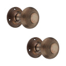 Spira Brass - Beehive Door Knob 55mm  - Antique - SB2122AT - Choice Handles