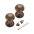 Spira Brass - Beehive Door Knob 55mm  - Antique - SB2122AT - Choice Handles