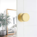 Spira Brass - Connaught Knurled Door Knob  - Satin Brass - SB2123SB - Choice Handles