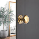 Spira Brass - Hammered Cottage Large Mortice/Rim Door Knob - Aged Brass - SB2125AB - Choice Handles