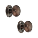 Spira Brass - Hammered Cottage Large Mortice/Rim Door Knob - Antique - SB2125AT - Choice Handles
