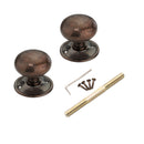 Spira Brass - Hammered Cottage Large Mortice/Rim Door Knob - Antique - SB2125AT - Choice Handles