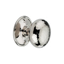 Spira Brass - Hammered Cottage Large Mortice/Rim Door Knob - Polished Nickel - SB2125PN - Choice Handles