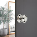 Spira Brass - Hammered Cottage Large Mortice/Rim Door Knob - Polished Nickel - SB2125PN - Choice Handles