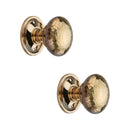Spira Brass - Hammered Mushroom Mortice/Rim Door Knob  - Aged Brass - SB2126AB - Choice Handles