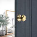 Spira Brass - Hammered Mushroom Mortice/Rim Door Knob  - Aged Brass - SB2126AB - Choice Handles