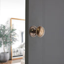 Spira Brass - Hammered Mushroom Mortice/Rim Door Knob  - Antique - SB2126AT - Choice Handles