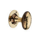 Spira Brass - Hammered Oval Mortice Door Knob  - Aged Brass - SB2127AB - Choice Handles