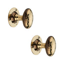 Spira Brass - Hammered Oval Mortice Door Knob  - Aged Brass - SB2127AB - Choice Handles