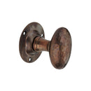 Spira Brass - Hammered Oval Mortice Door Knob  - Antique - SB2127AT - Choice Handles