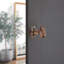 Spira Brass - Hammered Oval Mortice Door Knob  - Antique - SB2127AT - Choice Handles