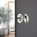 Spira Brass - Hammered Oval Mortice Door Knob  - Polished Nickel - SB2127PN - Choice Handles