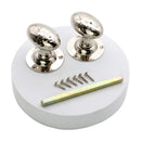 Spira Brass - Hammered Oval Mortice Door Knob  - Polished Nickel - SB2127PN - Choice Handles