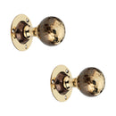 Spira Brass - Hammered Ball Mortice Door Knob  - Aged Brass - SB2128AB - Choice Handles
