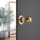 Spira Brass - Hammered Ball Mortice Door Knob  - Aged Brass - SB2128AB - Choice Handles