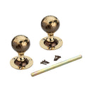 Spira Brass - Hammered Ball Mortice Door Knob  - Aged Brass - SB2128AB - Choice Handles