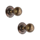 Spira Brass - Hammered Ball Mortice Door Knob  - Antique - SB2128AT - Choice Handles