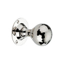 Spira Brass - Hammered Ball Mortice Door Knob  - Polished Nickel - SB2128PN - Choice Handles