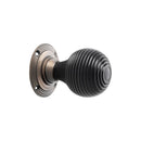 Spira Brass - Ebonised Beehive Mortice/Rim Door Knob  - Matt Antique - SB2131MANT - Choice Handles