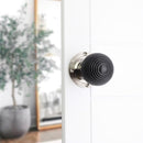 Spira Brass - Ebonised Beehive Mortice/Rim Door Knob  - Polished Nickel - SB2131PN - Choice Handles