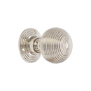 Spira Brass - Ribbed Rim/Mortice Door Knob Polished Nickel
 - SB2134PN - Choice Handles