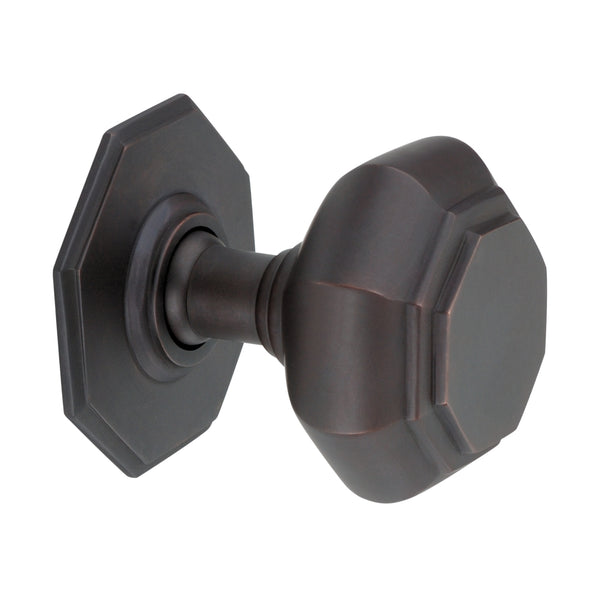 Spira Brass - Octagonal Centre Door Knob  - Aged Bronze - SB2201ABZ - Choice Handles