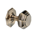 Spira Brass - Octagonal Centre Door Knob  - Antique Brass - SB2201ANT - Choice Handles