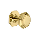 Spira Brass - Octagonal Centre Door Knob  - Polished Brass - SB2201PB - Choice Handles