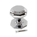 Spira Brass - Octagonal Centre Door Knob  - Polished Chrome - SB2201PC - Choice Handles