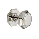 Spira Brass - Octagonal Centre Door Knob  - Polished Nickel - SB2201PN - Choice Handles