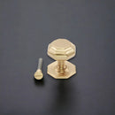 Spira Brass - Octagonal Centre Door Knob  - Satin Brass - SB2201SB - Choice Handles