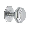 Spira Brass - Octagonal Centre Door Knob  - Satin Chrome - SB2201SC - Choice Handles