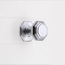 Spira Brass - Octagonal Centre Door Knob  - Satin Chrome - SB2201SC - Choice Handles