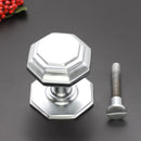 Spira Brass - Octagonal Centre Door Knob  - Satin Chrome - SB2201SC - Choice Handles
