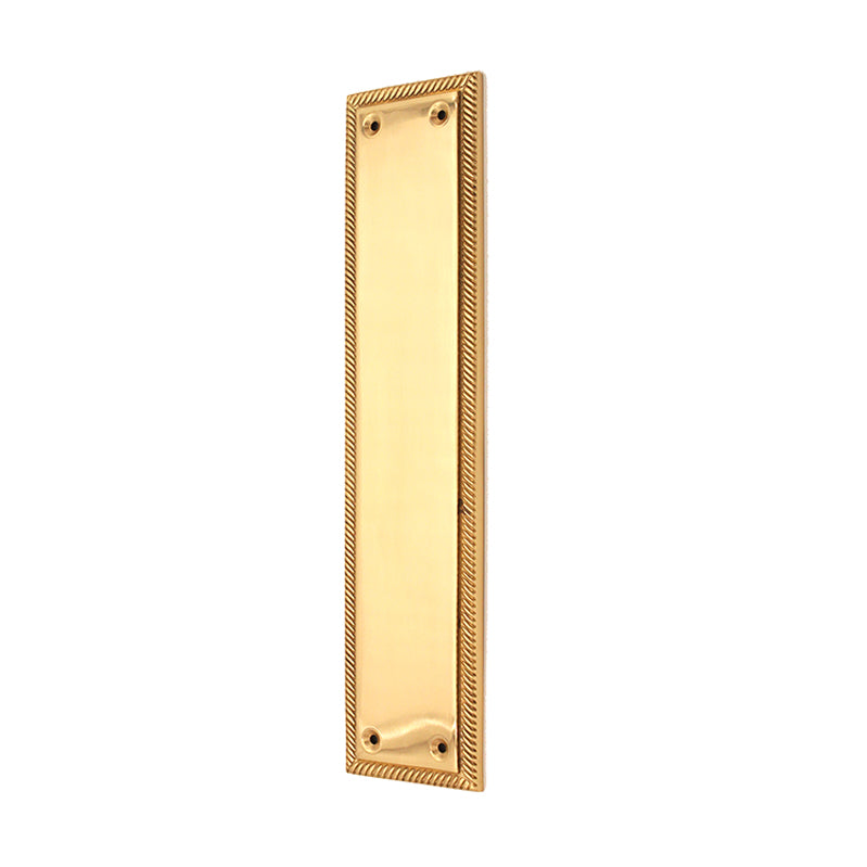 Spira Brass - Georgian Finger Plate 285mm  - Polished Brass - SB2213PB - Choice Handles