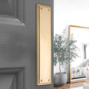 Spira Brass - Georgian Finger Plate 285mm  - Satin Brass - SB2213SB - Choice Handles