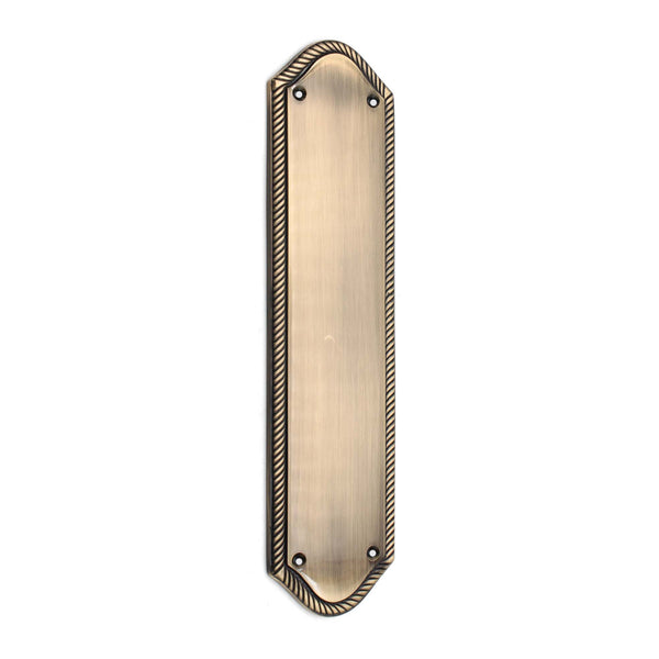 Spira Brass - Georgian Half Round  Finger Plate 295mm - Antique Brass - SB2215ANT - Choice Handles