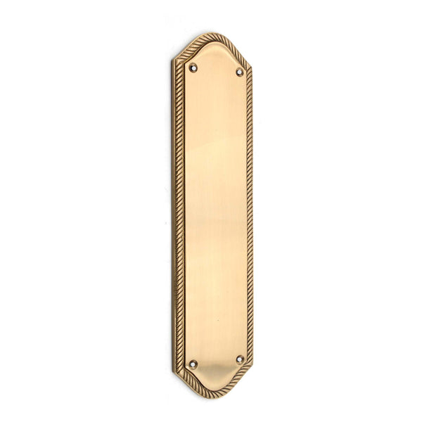 Spira Brass - Georgian Half Round  Finger Plate 295mm - Satin Brass - SB2215SB - Choice Handles