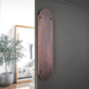 Spira Brass - Victorian Half Round Finger Plate 300mm  - Aged Bronze - SB2216ABZ - Choice Handles